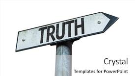  Presentation with truth - Beautiful PPT theme featuring ethical decisions - truth sign isolated on white backdrop and a white colored foreground