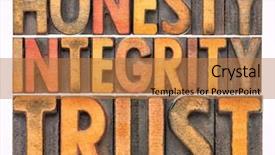  Presentation with honesty - Presentation featuring honesty integrity trust - isolated word background and a coral colored foreground