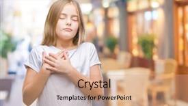  Presentation with beautiful midnight sun over - Theme featuring honesty kids - young beautiful girl over isolated background and a  colored foreground