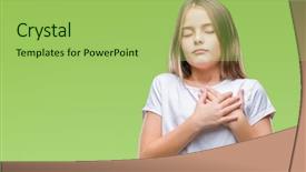  Presentation with beautiful midnight sun over - Beautiful slides featuring honesty kids - young beautiful girl over isolated backdrop and a  colored foreground