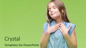  Presentation with chest - Presentation theme featuring honesty kids - young beautiful girl over isolated background and a  colored foreground