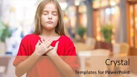  Presentation with eyes kids - PPT layouts having honesty kids - young beautiful girl over isolated background and a  colored foreground