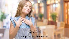  Presentation with eyes kids - Theme with honesty kids - young beautiful girl over isolated background and a  colored foreground