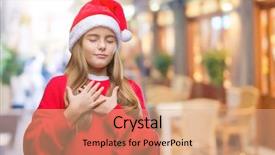 Presentation with beautiful reof christmas season - Cool new presentation theme with honesty kids - young beautiful girl wearing christmas backdrop and a  colored foreground