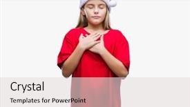  Presentation with beautiful reof christmas season - Presentation theme with honesty kids - young beautiful girl wearing christmas background and a  colored foreground