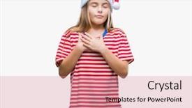  Presentation with beautiful reof christmas season - Presentation having honesty kids - young beautiful girl wearing christmas background and a  colored foreground
