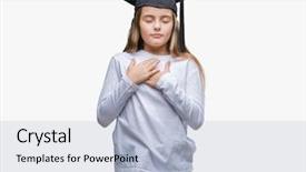  Presentation with telemental health - Colorful PPT layouts enhanced with honesty kids - young beautiful girl wearing graduate backdrop and a  colored foreground