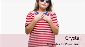  Presentation with health networling - Cool new slides with honesty kids - young beautiful girl wearing sunglasses backdrop and a  colored foreground