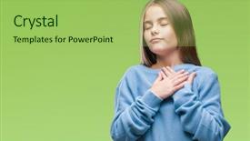  Presentation with swimming beautiful girl swims underwater - Theme consisting of honesty kids - young beautiful girl wearing winter background and a  colored foreground