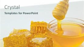  Presentation with honey - Slides having honey-against-white-background-sweet background and a sky blue colored foreground