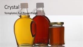  Presentation with syrup - PPT theme consisting of honey agave syrup and maple background and a light gray colored foreground