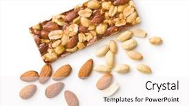  Presentation with almonds - Cool new PPT theme with honey almonds and peanut backdrop and a white colored foreground