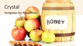  Presentation with cinnamon - PPT layouts enhanced with honey and apples with cinnamon background and a  colored foreground