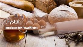  Presentation with honey - PPT theme having honey and bread background and a coral colored foreground