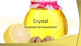  Presentation with strengthening - Slides featuring honey bacteria - healthy ingredients for strengthening immunity background and a yellow colored foreground