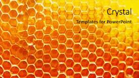  Presentation with honey - Presentation having honey beehive background and a gold colored foreground
