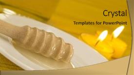  Presentation with cosmetics - Audience pleasing PPT layouts consisting of little sisters petting a horse backdrop and a tawny brown colored foreground