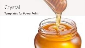  Presentation with paths - Theme featuring honey flowing into glass jar file contains clipping paths background and a lemonade colored foreground