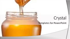  Presentation with paths - Beautiful PPT layouts featuring honey flowing into glass jar file contains clipping paths backdrop and a white colored foreground