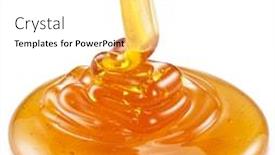  Presentation with paths - Beautiful presentation theme featuring honey flowing on the white background clipping paths backdrop and a white colored foreground