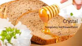 Presentation with honey - Theme enhanced with honey is dripping background and a yellow colored foreground