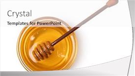  Presentation with honey - Audience pleasing theme consisting of honey-isolated-on-white-background backdrop and a white colored foreground