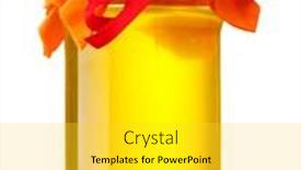  Presentation with honey - Amazing slide set having honey isolated on white backdrop and a yellow colored foreground