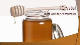  Presentation with honey bee - Slide deck consisting of honey pot and dipper honey background and a lemonade colored foreground