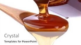  Presentation with honey - Slides featuring honey-pot-with-dripping-honey background and a white colored foreground