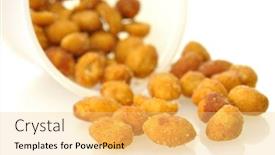  Presentation with peanuts - Audience pleasing PPT theme consisting of electronics - stack of bitcoins isolated backdrop and a cream colored foreground