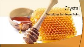  Presentation with honeycomb - Cool new theme with honey with honeycomb and wooden backdrop and a yellow colored foreground