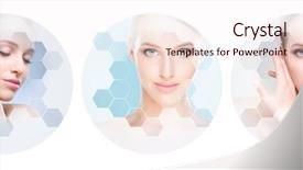  Presentation with skin surgery - PPT theme enhanced with honeycomb - beautiful face of young background and a lemonade colored foreground