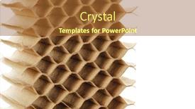  Presentation with cells - Audience pleasing theme consisting of honeycomb-cells-of-cardboard-stiffening backdrop and a red colored foreground