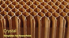  Presentation with cells - Beautiful theme featuring honeycomb-cells-of-cardboard-stiffening backdrop and a tawny brown colored foreground