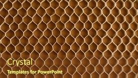  Presentation with cells - Beautiful presentation theme featuring honeycomb-cells-of-cardboard-stiffening backdrop and a tawny brown colored foreground