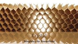  Presentation with honeycomb - Colorful PPT theme enhanced with honeycomb-cells-of-cardboard-stiffening backdrop and a gold colored foreground