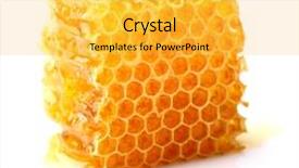  Presentation with honeycomb - Slide set with honeycomb in closeup background and a yellow colored foreground