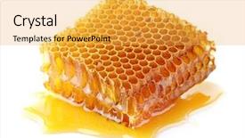  Presentation with honeycomb - Slides having honeycomb in closeup background and a yellow colored foreground