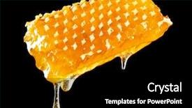  Presentation with honeycomb - Audience pleasing slide set consisting of honeycomb on black background backdrop and a black colored foreground