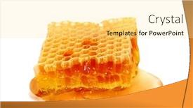  Presentation with honeycomb - Audience pleasing presentation consisting of honeycomb-slice-isolated-on-white backdrop and a blonde colored foreground
