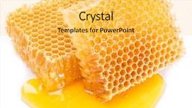  Presentation with honeycomb - Audience pleasing presentation theme consisting of honeycomb with honey backdrop and a yellow colored foreground