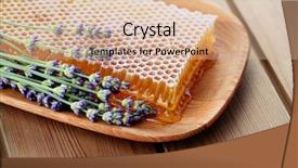  Presentation with lavender flowers - Amazing presentation design having honeycomb with lavender flowers - sweet backdrop and a lemonade colored foreground