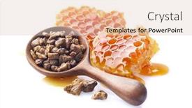  Presentation with background - Theme enhanced with honeycombs-with-propolis-granules background and a lemonade colored foreground