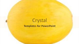  Presentation with honeydew - PPT layouts having honeydew-melon-isolated-on-white background and a yellow colored foreground