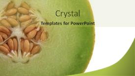  Presentation with honeydew - PPT theme featuring honeydew melon background and a yellow colored foreground