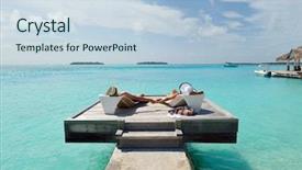  Presentation with romantic love - Beautiful PPT layouts featuring honeymoon - happy young romantic couple backdrop and a lemonade colored foreground