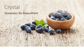  Presentation with berries - Presentation having honeysuckle-berries-on-old-wooden background and a lemonade colored foreground