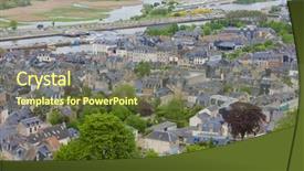  Presentation with france - PPT theme with honfleur normandy france background and a tawny brown colored foreground