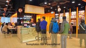  Presentation with chinese restaurant - Presentation enhanced with hong-kong-26-january-2016 background and a yellow colored foreground