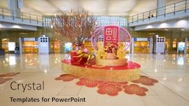  Presentation with hong kong airport - Presentation theme having hong-kong-29-january-2016 background and a coral colored foreground